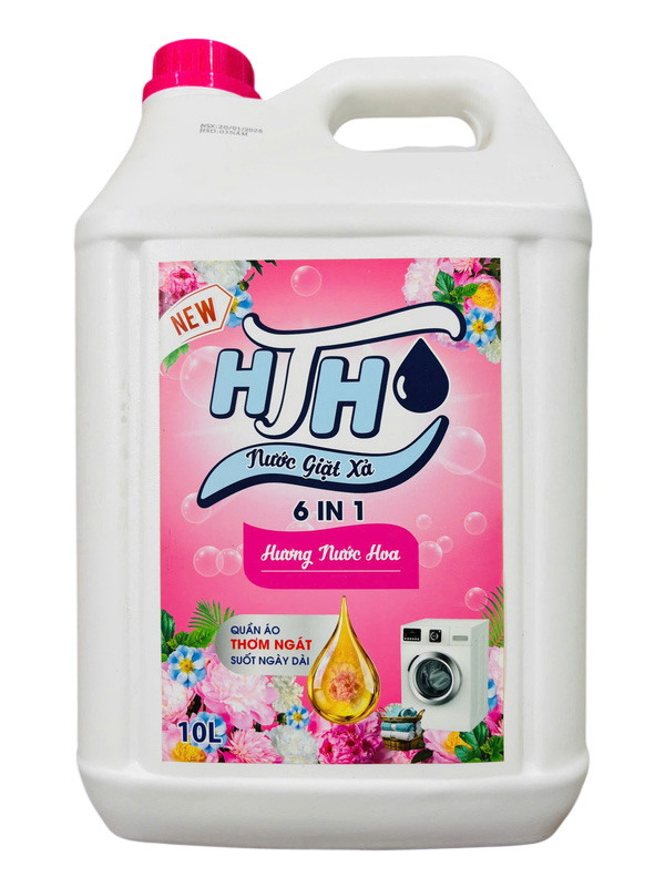 Nước giặt xả HTH 6 in 1 10 lít hương nước hoa