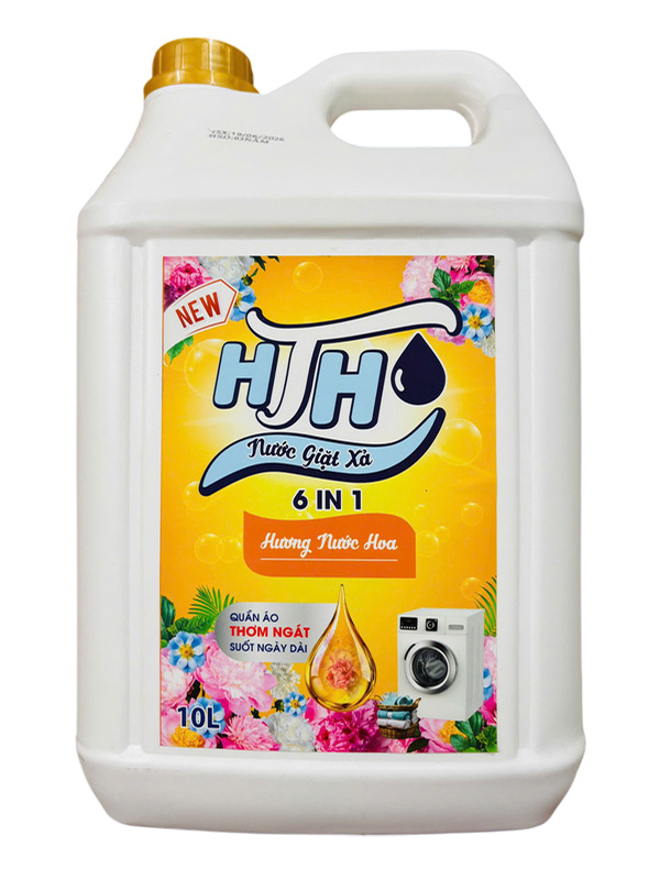 Nước giặt xả HTH 6 in 1 10 lít hương nước hoa