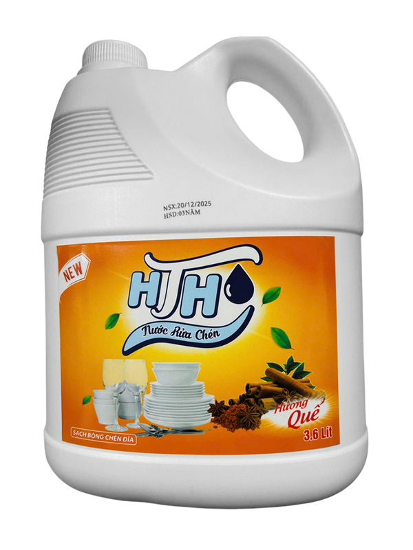 Nước rửa chén HTH 3.6 lít hương quế